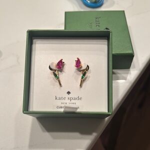 Kate Spade Pink and Gold Stud Earrings